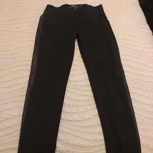 Black leggings with pin stripe